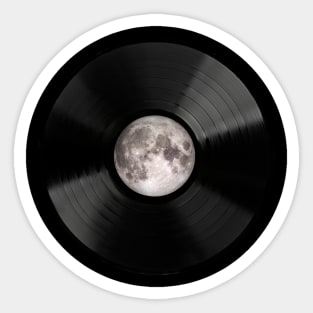 Vinyl Moon Sticker